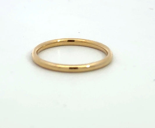 14K Yellow Gold Comfort Fit Wedding Band – 1.5MM (Size 4.5)