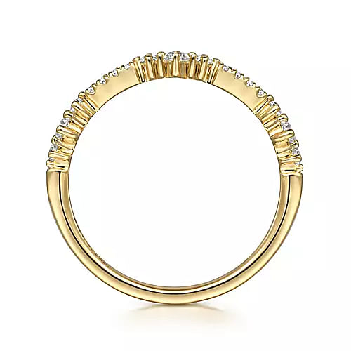 14K Yellow Gold Diamond Ladies Ring