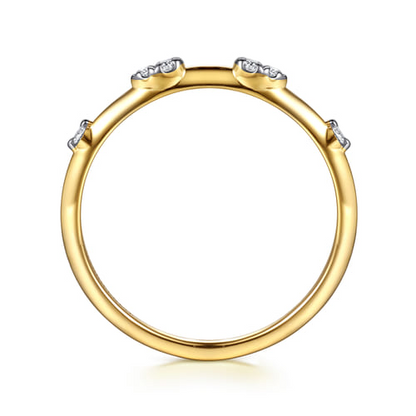 14K Yellow Gold Diamond Stackable Ring (.07 CTW)