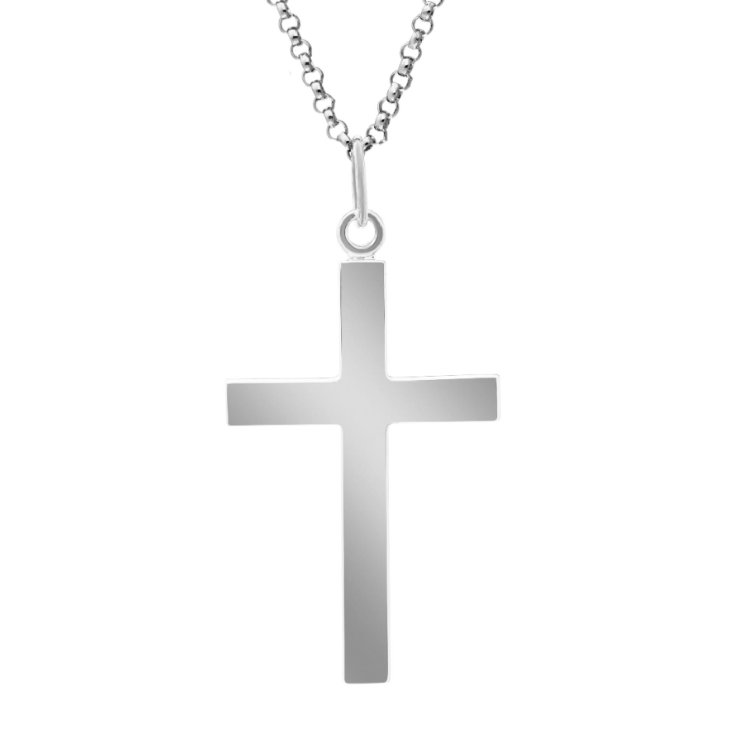 Sterling Silver Plain Cross Necklace