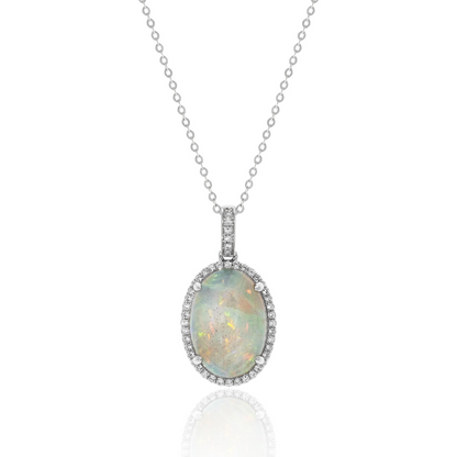 Luvente | Opal Halo Necklace