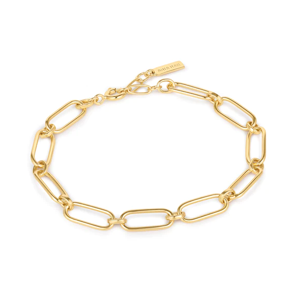 Gold Cable Connect Chunky Chain Bracelet