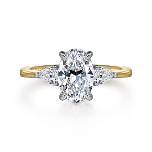 14K Two-Tone Gold Diamond Engagement Ring