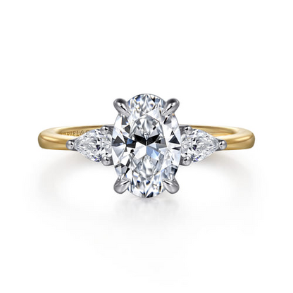 14K Two-Tone Gold Diamond Engagement Ring