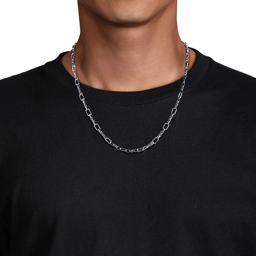 925 Sterling Silver Solid Figaro Chain Necklace