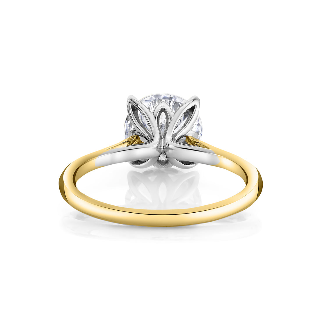 Sylvie | Amber Petal Prong Engagement Ring – Amber