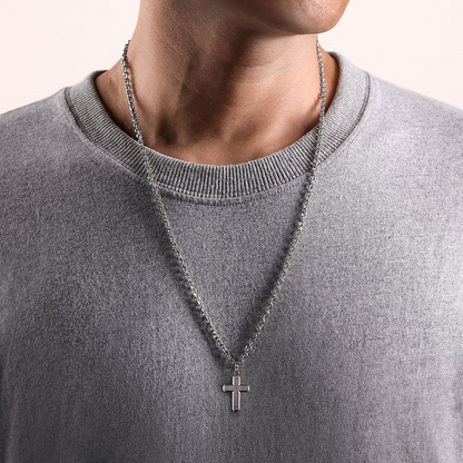 925 Sterling Silver Brushed Cross Pendant