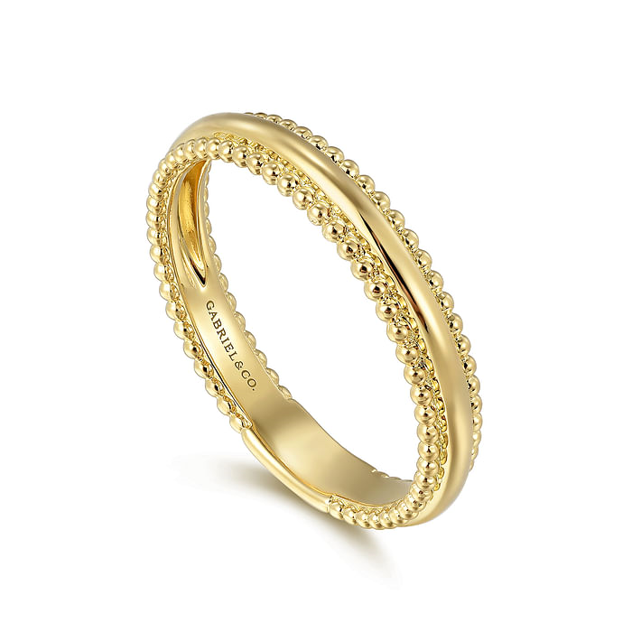 14K Yellow Gold Bujukan Stackable Ring