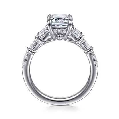 14K White Gold Diamond Engagement Ring Setting