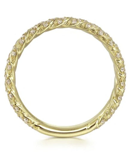 14K Diamond Rope Ladies Stackable Ring - 0.40 Carats