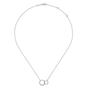 925 Sterling Silver Bujukan Double Circle Necklace