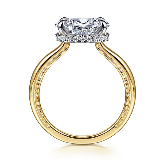 14K Yellow Gold Diamond Engagement Ring