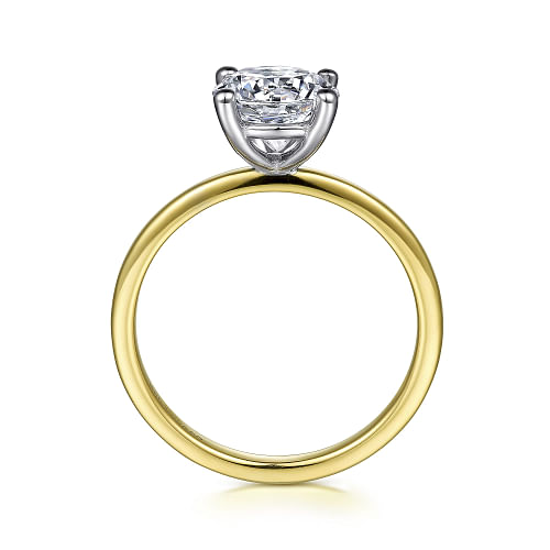 Evelina - 14K White-Yellow Gold Diamond Engagement Ring