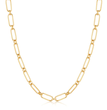 Gold Cable Connect Chunky Chain Necklace