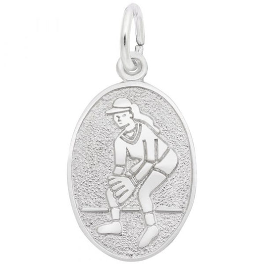 Oval Softball Disc Charm