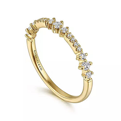 14K Yellow Gold Diamond Ladies Ring