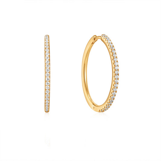 Gold Glam Hoop Earrings