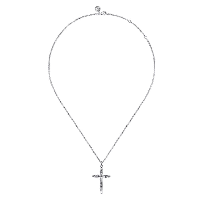 Sterling Silver Bujukan Cross Pendant Necklace