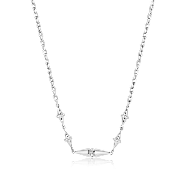 Silver Geometric Chain Necklace