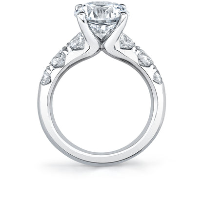 14K White Gold Diamond Engagement Ring - 1.5 Carats