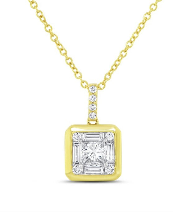 Uneek Auxiliary Collection 18K Yellow Gold Diamond Fashion Necklace