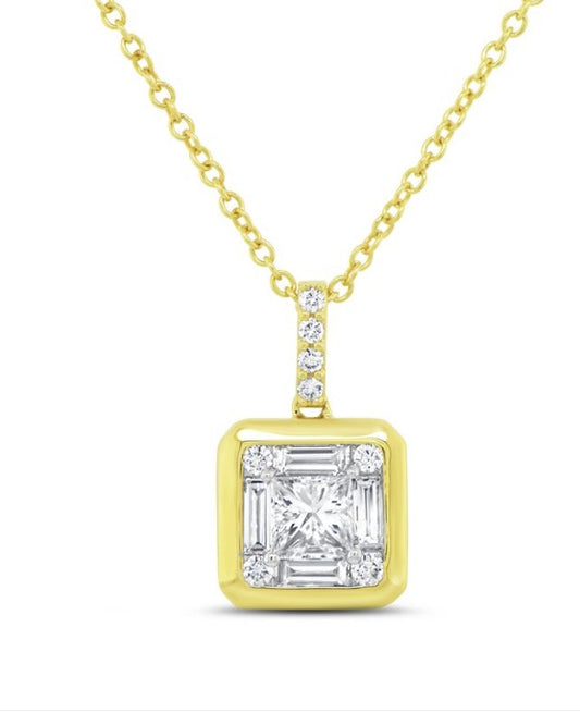 Uneek Auxiliary Collection 18K Yellow Gold Diamond Fashion Necklace