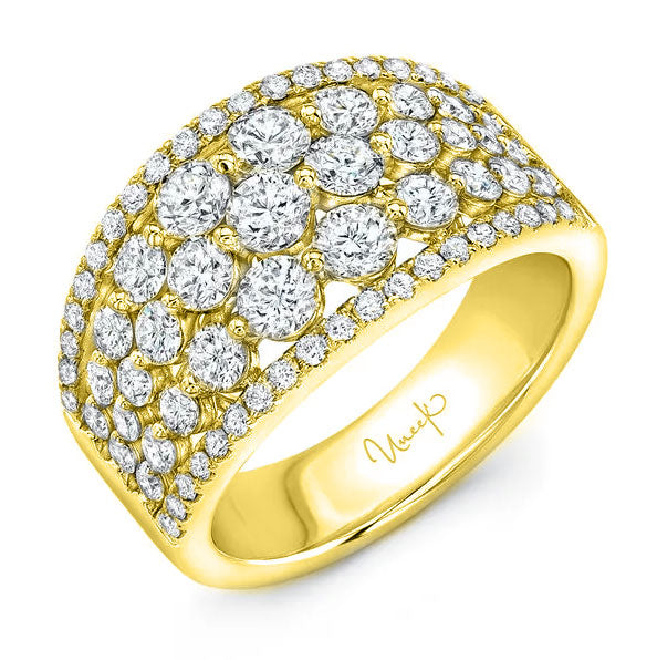 14K Yellow Gold Uneek Lace Collection 5-Row Diamond Fashion Ring