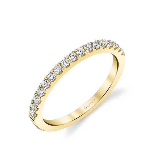 14K YELLOW GOLD DIAMOND WEDDING BAND
