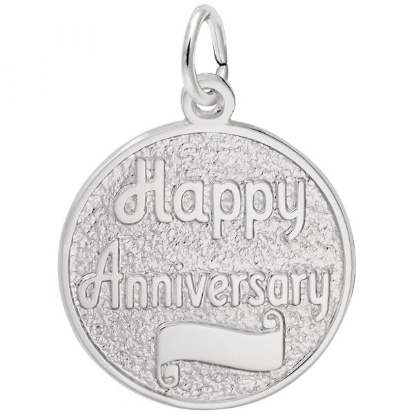 Rembrandt Charms | Happy Anniversary Disc Charm