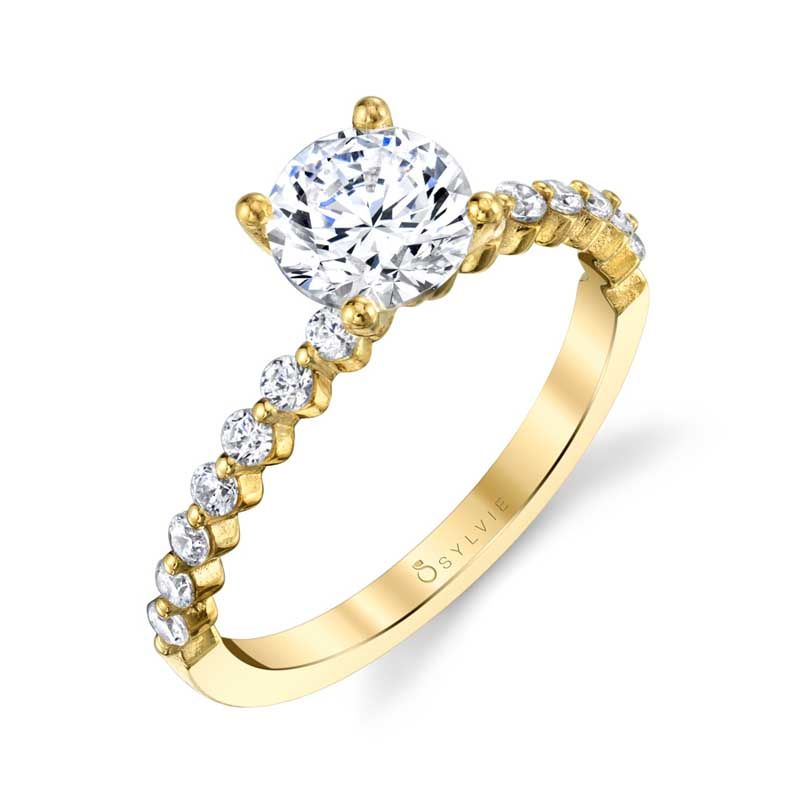 Athena - 14K Yellow Gold Solitare Engagement Ring