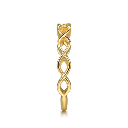 14K Yellow Gold Marquise Shape Stackable Ring