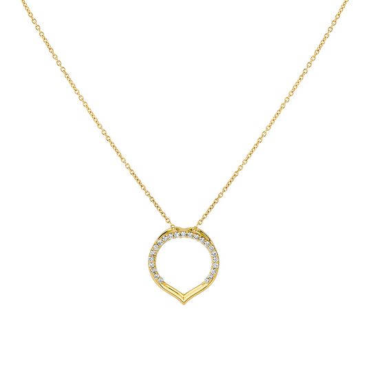 14K Shell Heritage Diamond Pendant