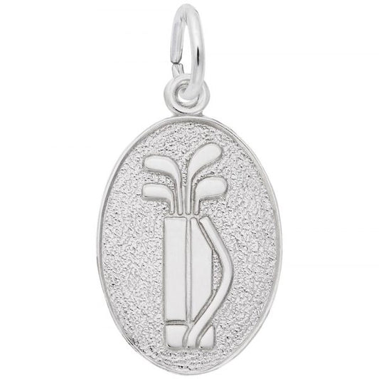 Gold Clubs Oval Disc Charm