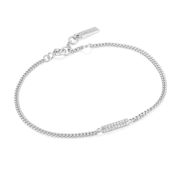 Silver Glam Bar Bracelet