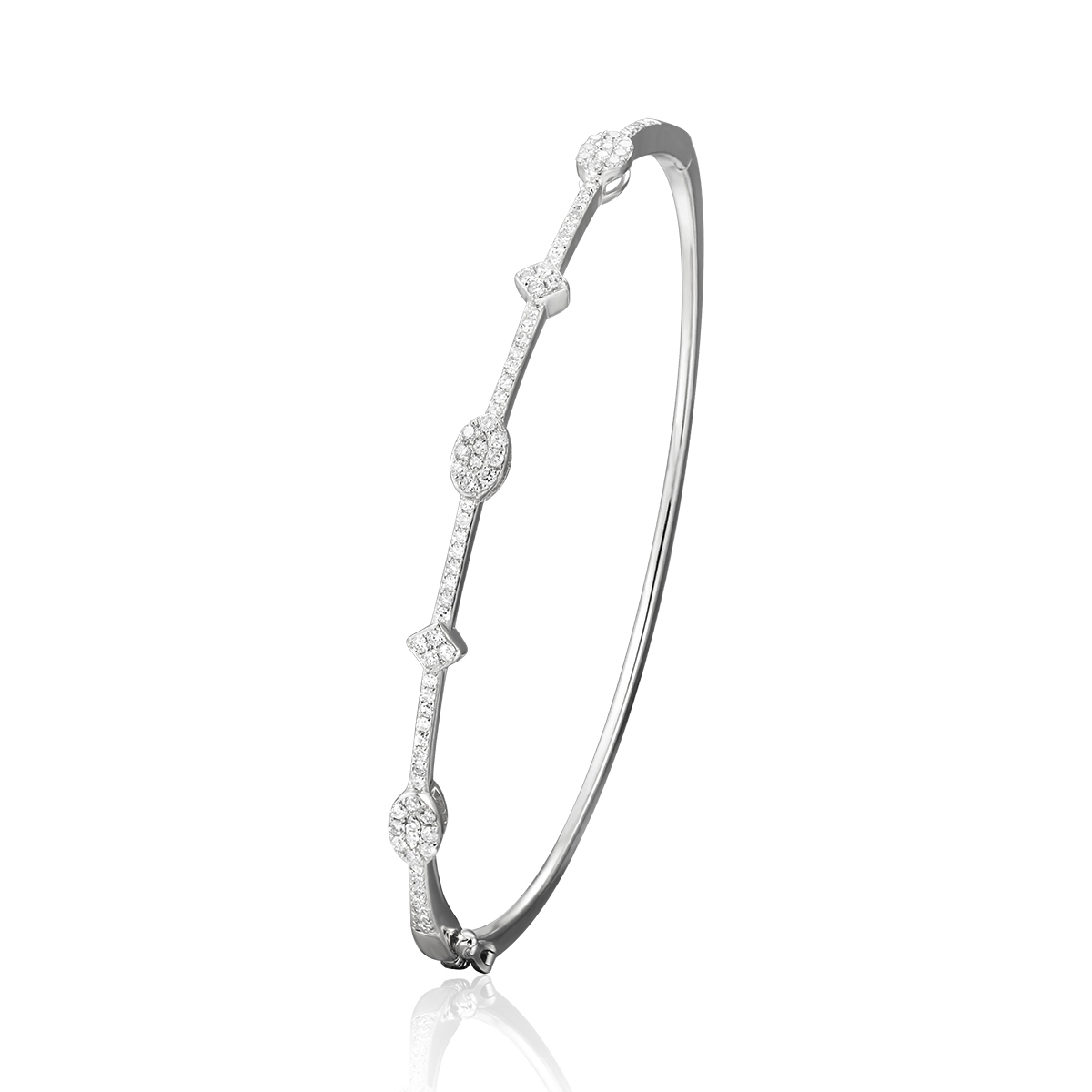 Oval Illusion Stud Bangle