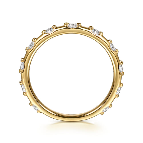 14K Yellow Gold Contemporary Collection Diamond Stackable Ring - 0.28 Carats