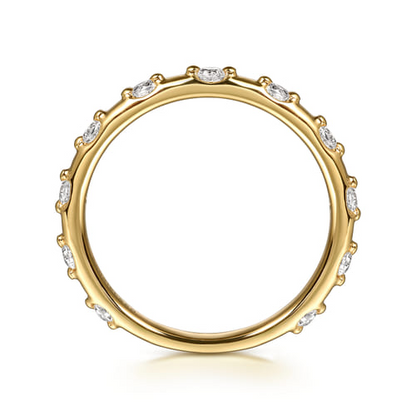 14K Yellow Gold Contemporary Collection Diamond Stackable Ring - 0.28 Carats