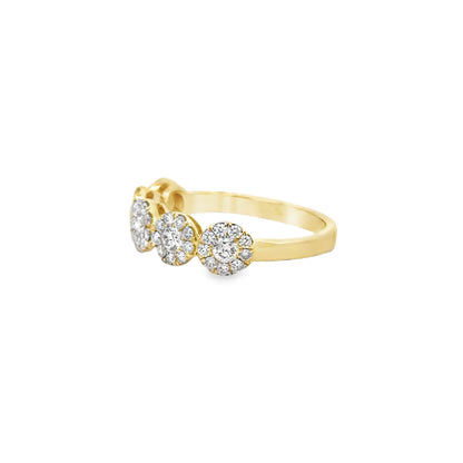 14K Yellow Gold Diamond Fashion Ring