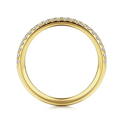14K Yellow Gold Diamond Matching Wedding Band