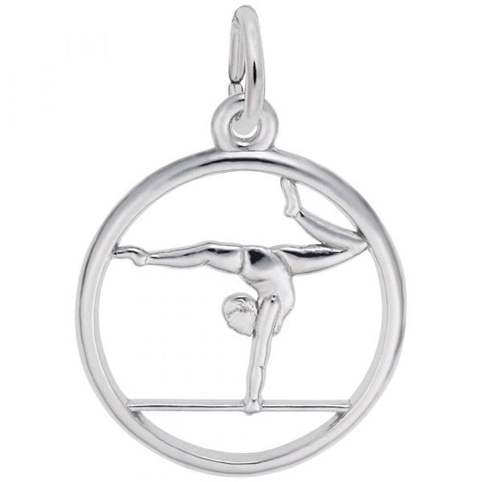 Gymnast on Balance Beam Charm