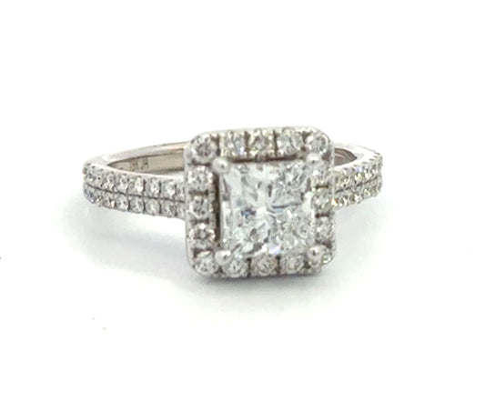 Kirkland Jewelry Estate - White Gold Lab Grown Diamond Engagement Ring (1.20 CT Center, IGI Certified)