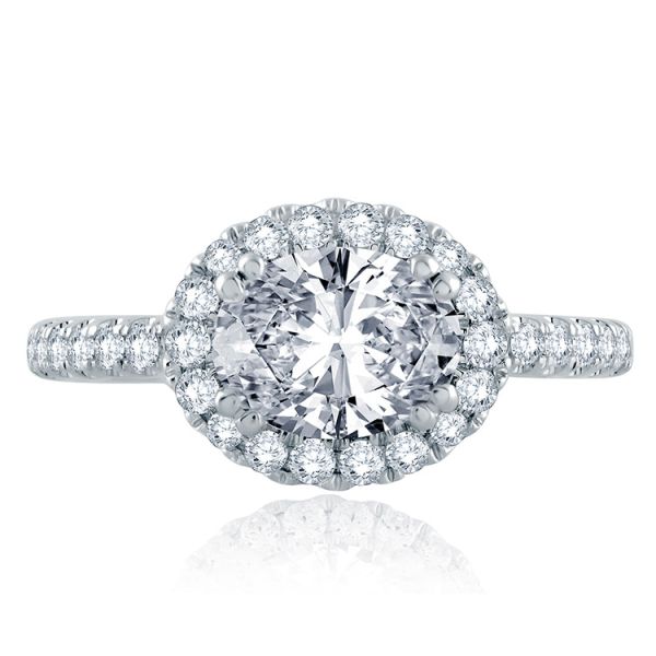 A. Jaffe | East/West Oval Cut Modern Classic Engagement Ring