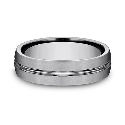 Comfort-Fit Concave Center Wedding Band