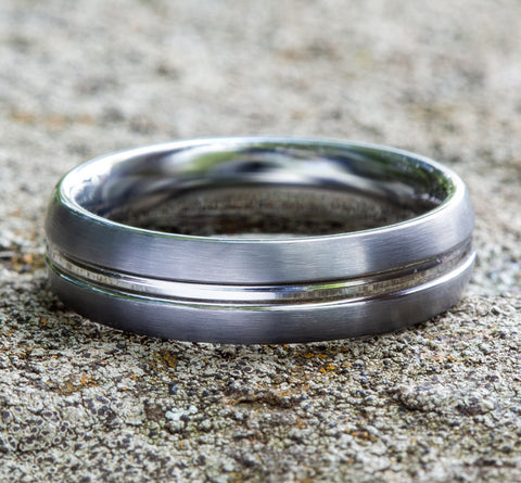 Comfort-Fit Concave Center Wedding Band