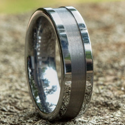 Comfort-Fit Tungsten Wedding Band